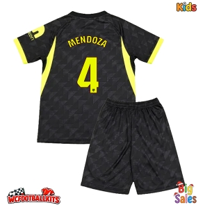 Atletico Madrid Rodrigo Mendoza #4 Replica Away Stadium Kit for Kids 2026-27 Short Sleeve (+ pants)
